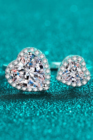 Heart-Shape Moissanite Open Ring - Just Believe Boutique