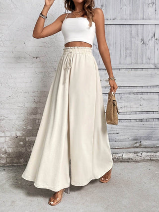 Honey Tied High Waist Wide Leg Pants - Just Believe Boutique