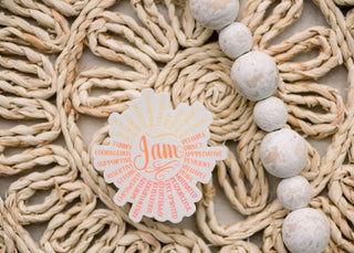 I Am Affirmation Vinyl Sticker, 3x3 in - Just Believe Boutique