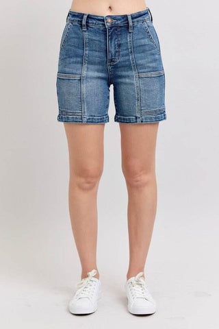 Judy Blue Full Size High Rise Denim Shorts Plus Size - Just Believe Boutique