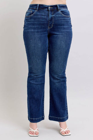 Judy Blue Full Size High Rise Flare Jeans with Pockets Plus Size - Just Believe Boutique