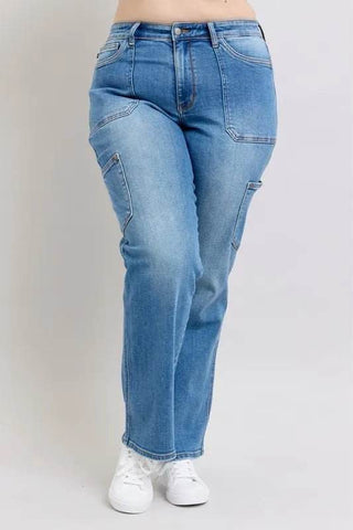 Judy Blue Full Size High Waist 90's Straight Jeans Plus Size - Just Believe Boutique