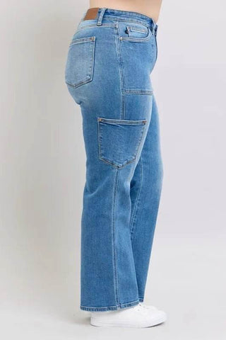 Judy Blue Full Size High Waist 90's Straight Jeans Plus Size - Just Believe Boutique