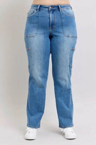 Judy Blue Full Size High Waist 90's Straight Jeans Plus Size - Just Believe Boutique