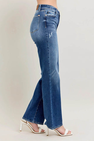 Judy Blue Full Size High Waist 90's Straight Leg Jeans Plus Size - Just Believe Boutique