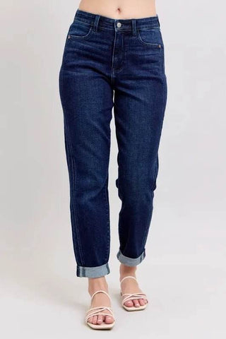 Judy Blue Full Size High Waist Boyfriend Jeans Plus Size - Just Believe Boutique