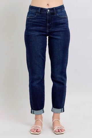 Judy Blue Full Size High Waist Boyfriend Jeans Plus Size - Just Believe Boutique