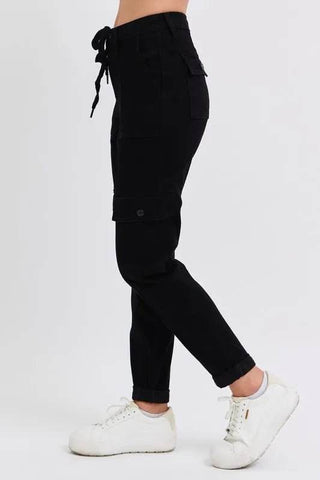 Judy Blue Full Size High Waist Cargo Cuffed Jogger Plus Size - Just Believe Boutique