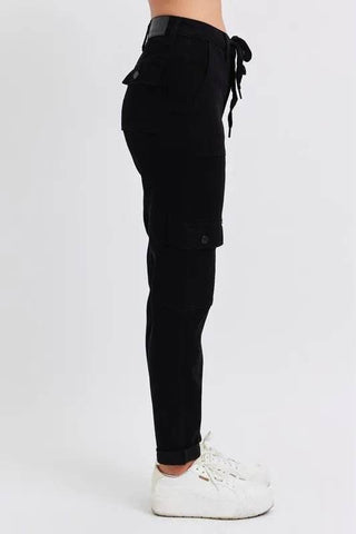 Judy Blue Full Size High Waist Cargo Cuffed Jogger Plus Size - Just Believe Boutique