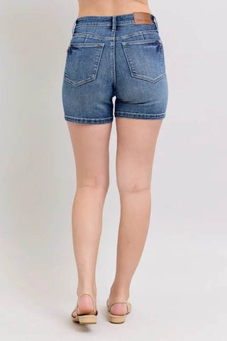 Judy Blue Full Size High Waist Denim Shorts Plus Size - Just Believe Boutique