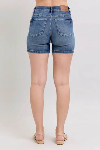 Judy Blue Full Size High Waist Denim Shorts Plus Size - Just Believe Boutique