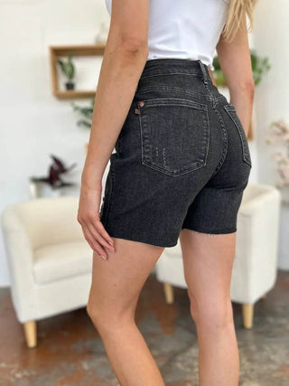 Judy Blue Full Size High Waist Rigid Magic Denim Shorts - Just Believe Boutique