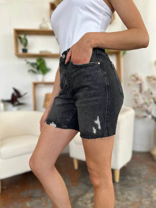 Judy Blue Full Size High Waist Rigid Magic Denim Shorts - Just Believe Boutique