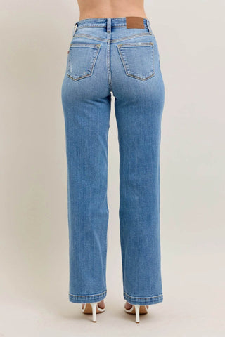 Judy Blue Full Size High Waist Straight Jeans Plus Size - Just Believe Boutique