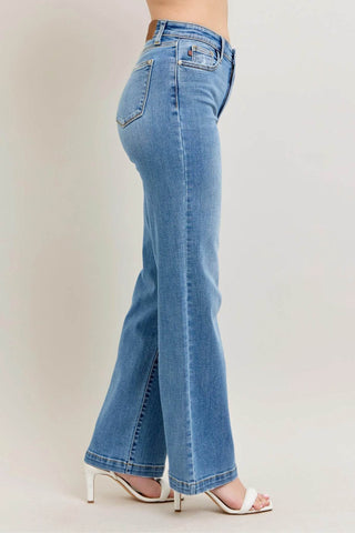 Judy Blue Full Size High Waist Straight Jeans Plus Size - Just Believe Boutique