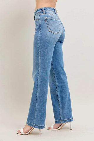 Judy Blue Full Size High Waist Straight Jeans Plus Size - Just Believe Boutique