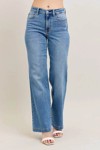 Judy Blue Full Size High Waist Straight Jeans Plus Size - Just Believe Boutique