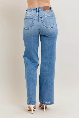 Judy Blue Full Size High Waist Straight Jeans Plus Size - Just Believe Boutique