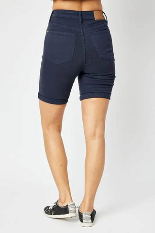 Judy Blue Full Size High Waist Tummy Control Bermuda Shorts - Just Believe Boutique