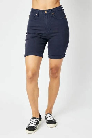 Judy Blue Full Size High Waist Tummy Control Bermuda Shorts - Just Believe Boutique