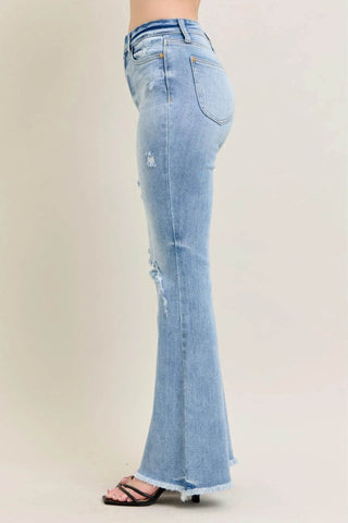 Judy Blue Full Size Hw Flare Jeans W/ Shield Pockets Plus Size - Just Believe Boutique