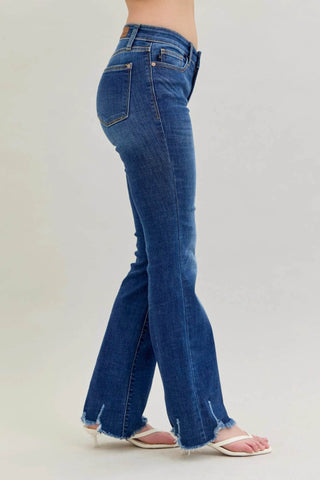 Judy Blue Full Size Mid-rise Non-distressed Hem Bootcut Jeans Plus Size - Just Believe Boutique