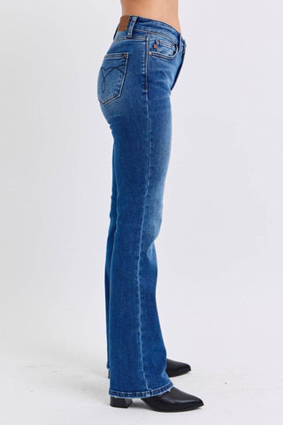 Judy Blue Full Size Run Mid-Rise Bootcut Jeans with Thermal Lining - Just Believe Boutique