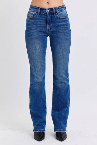 Judy Blue Full Size Run Mid-Rise Bootcut Jeans with Thermal Lining - Just Believe Boutique