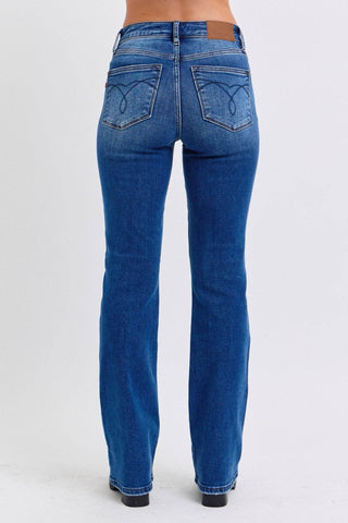 Judy Blue Full Size Run Mid-Rise Bootcut Jeans with Thermal Lining - Just Believe Boutique