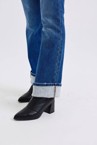 Judy Blue Full Size Run Mid-Rise Bootcut Jeans with Thermal Lining - Just Believe Boutique
