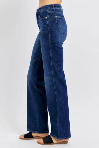 Judy Blue Full Size Tummy Control Straight Jeans Plus Size - Just Believe Boutique
