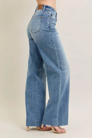 Judy Blue Full Size V - Front Baggy Jeans Plus Size - Just Believe Boutique