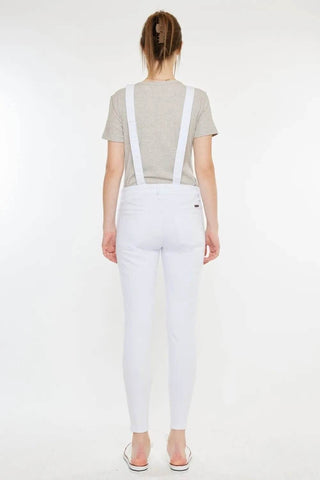 Kancan Distressed Skinny Denim Overalls - Just Believe Boutique