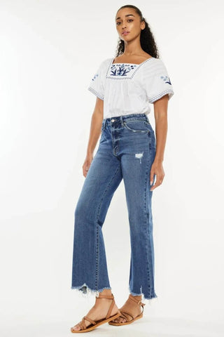 Kancan Full Size High Rise Slim Wide Leg Jeans - Just Believe Boutique