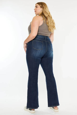 Kancan Full Size Mid Rise Flare Jeans - Just Believe Boutique