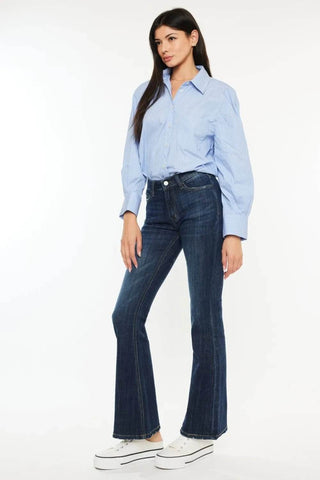 Kancan Full Size Mid Rise Flare Jeans - Just Believe Boutique