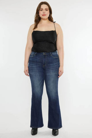 Kancan Full Size Mid Rise Slim Flare Jeans - Just Believe Boutique