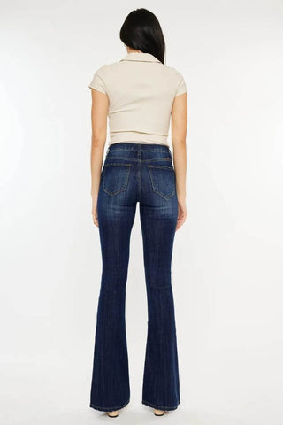 Kancan Full Size Mid Rise Slim Flare Jeans - Just Believe Boutique