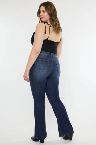 Kancan Full Size Mid Rise Slim Flare Jeans - Just Believe Boutique