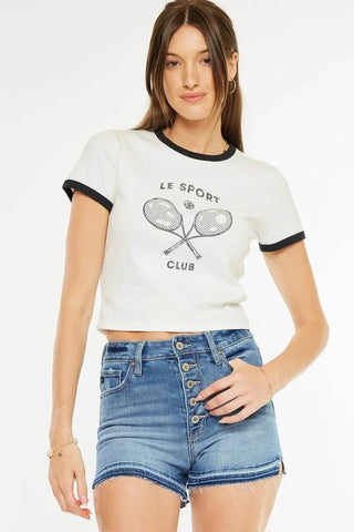 Kancan High Rise Release Hem Denim Shorts - Just Believe Boutique