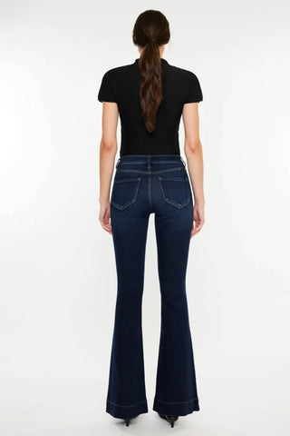 Kancan High Rise Slim Flare Jeans - Just Believe Boutique