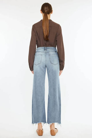 Kancan High Rise Slim Wide Leg Jeans - Just Believe Boutique