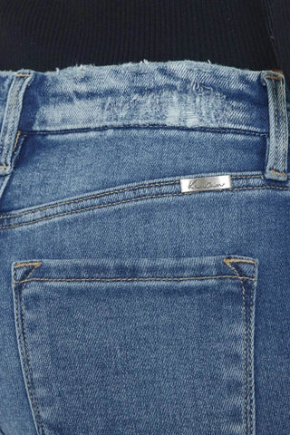 Kancan High Rise Wide Waistband Slim Straight Jeans - Just Believe Boutique