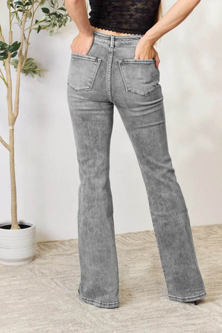 Kancan High Waist Slim Flare Jeans - Just Believe Boutique