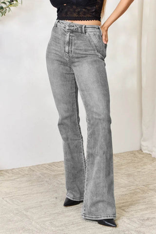 Kancan High Waist Slim Flare Jeans - Just Believe Boutique