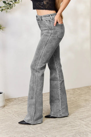 Kancan High Waist Slim Flare Jeans - Just Believe Boutique