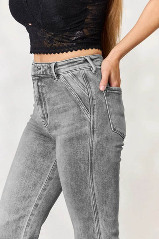 Kancan High Waist Slim Flare Jeans - Just Believe Boutique