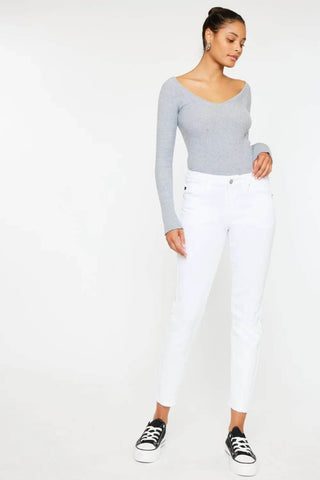 Kancan Mid Rise Ankle Skinny Jeans - Just Believe Boutique