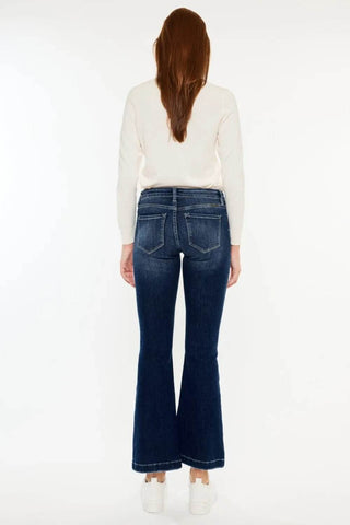 Kancan Mid Rise Button Fly Flare Jeans - Just Believe Boutique