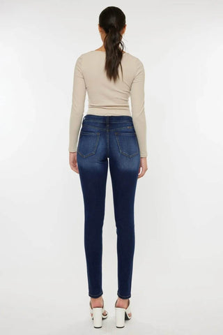 Kancan Mid Rise Gradient Skinny Jeans - Just Believe Boutique